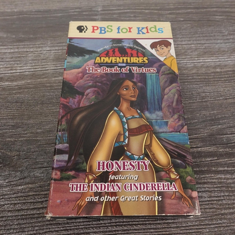 Honesty Featuring Indian Cinderella VHS Tape PBS Kids Adventures Book Of Virtues